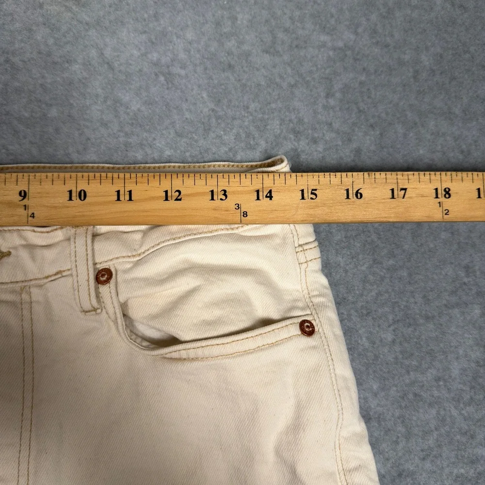 MNG Mango Denim Premium Cream Button Fly Jeans Size 8 Casual - Picture 2 of 9